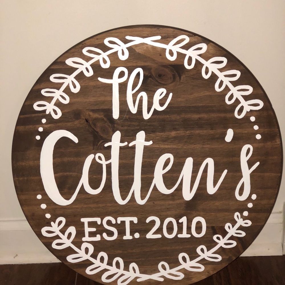 Hand painted Rustic Family Name Sign - Picture 2 of 5